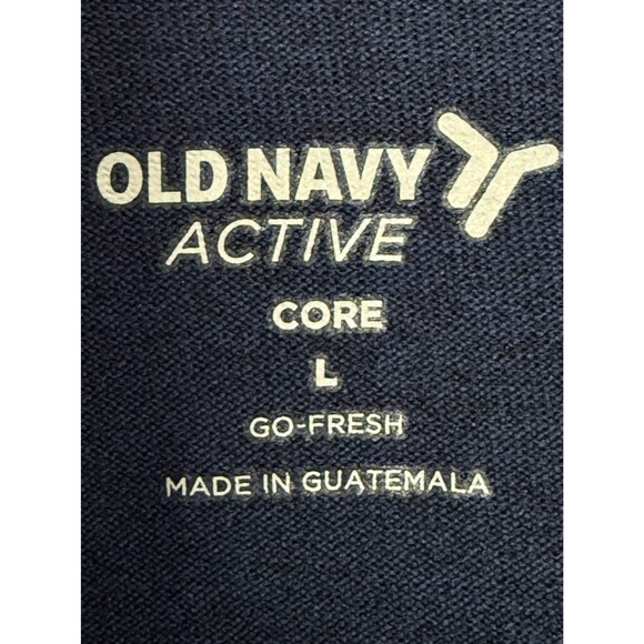 Old Navy Active Polo Men Large Blue Go Fresh Shirt Short Sleeve Collared Dark - Picture 3 of 5